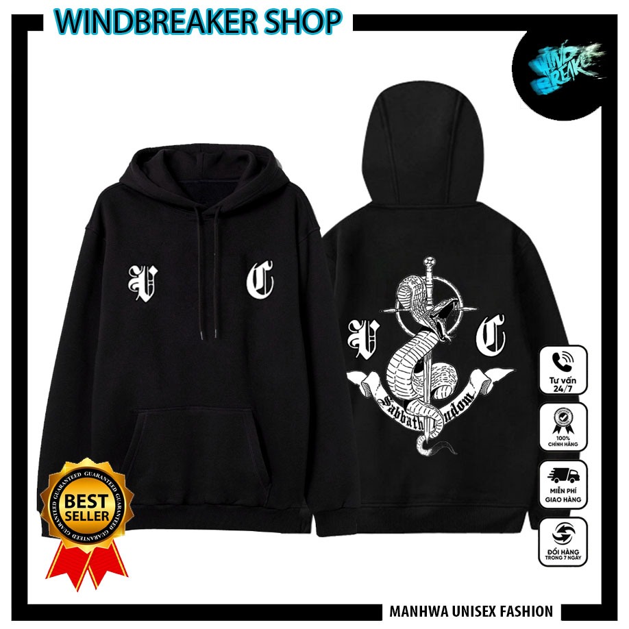 Áo hoodie Sabbath windbreaker - áo lookism webtoon Unisex
