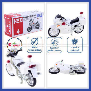 Xe mô hình Tomica Box Moto cảnh sát Honda VFR Police Bike. No.4. Tỷ lệ 1:32.