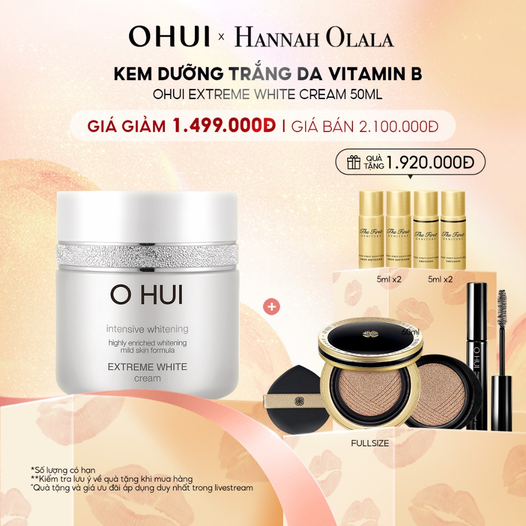 [Hannah Olala x OHUI ] Kem dưỡng trắng OHUI Extreme White Cream 50ml