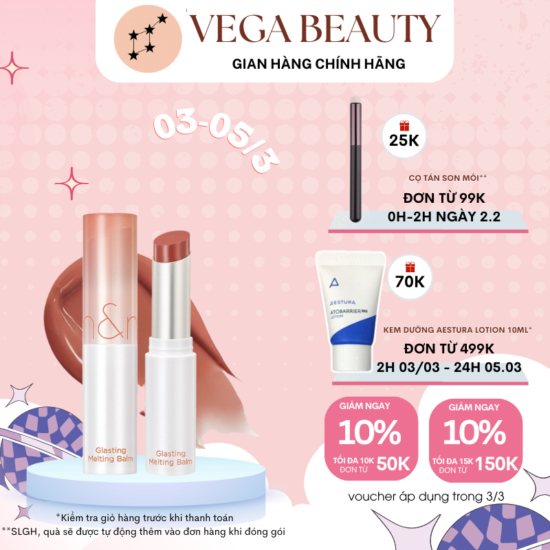 Son dưỡng màu tint Romand Glasting Melting Balm 3.5g độ dưỡng cao đem lại đôi môi căng mọng