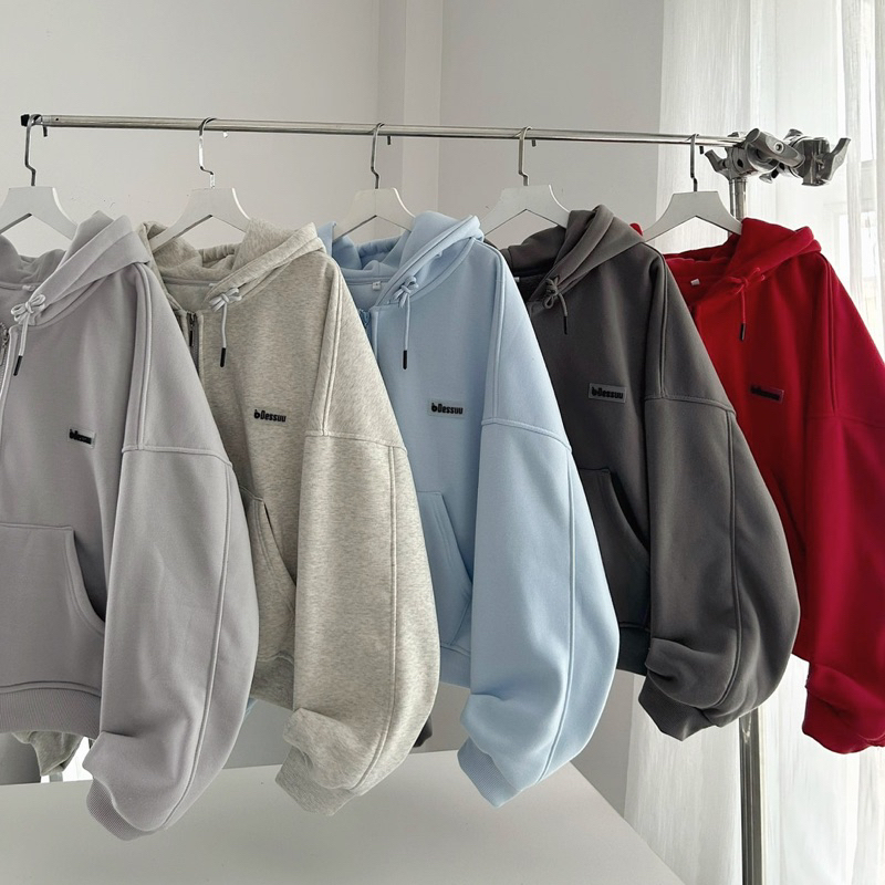 Áo Khoác Hoodie Form Boxy Dessuu Túi Ngược Nhiều Màu Nam Nữ Tay Phồng | BigBuy360 - bigbuy360.vn