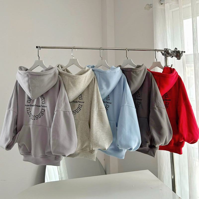 Áo Khoác Hoodie Form Boxy Dessuu Túi Ngược Nhiều Màu Nam Nữ Tay Phồng | BigBuy360 - bigbuy360.vn