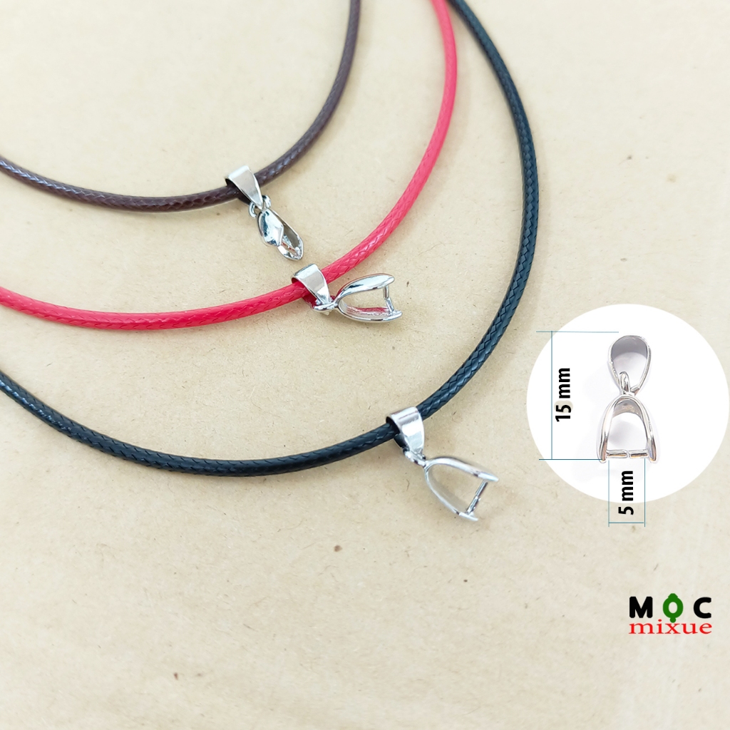 50/ 45/ 40cm/ 1 Sợi Dây Chuyền SÁP COTTON Phong cách Hàn Quốc có móc kẹp mặt đá - Mộc mixue