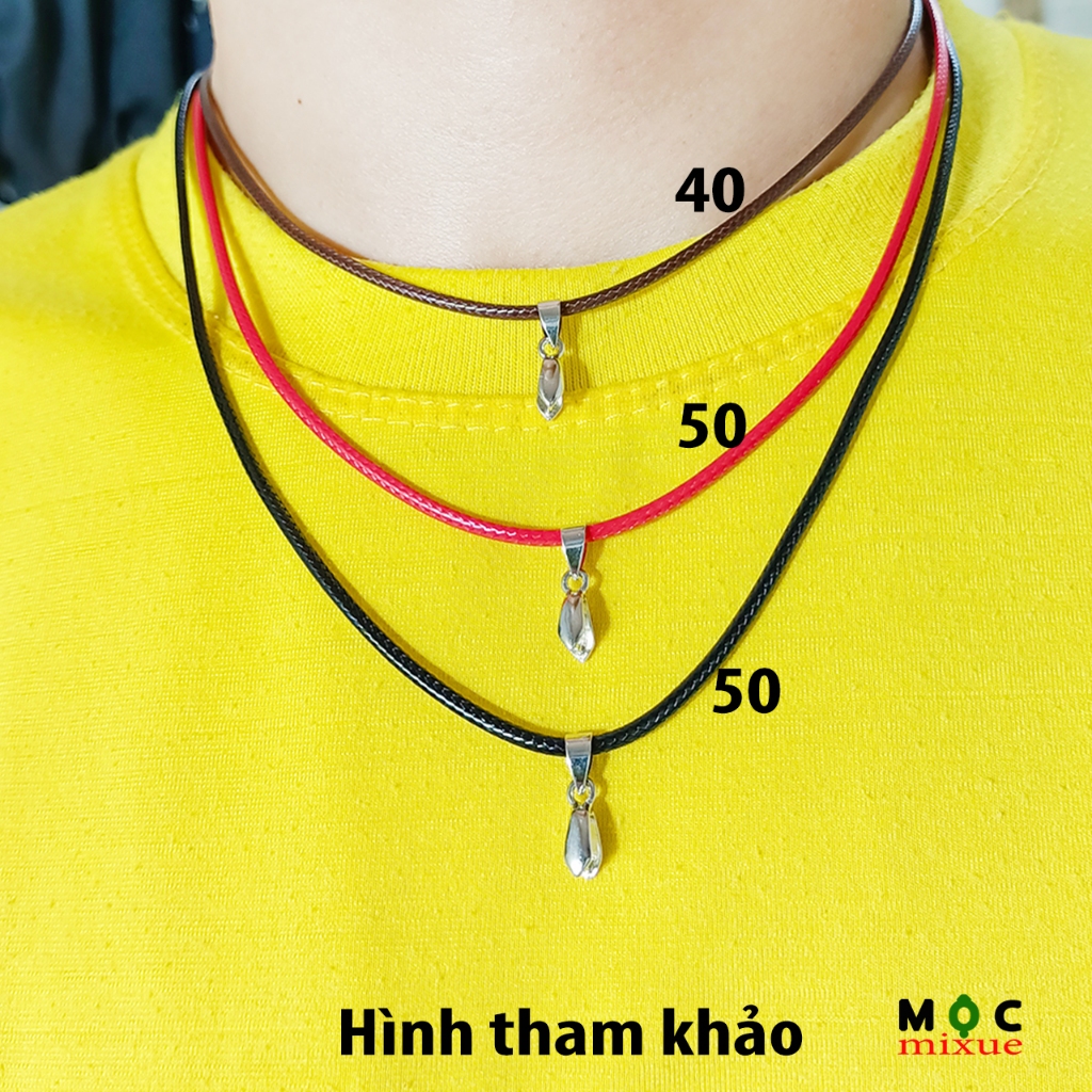 50/ 45/ 40cm/ 1 Sợi Dây Chuyền SÁP COTTON Phong cách Hàn Quốc có móc kẹp mặt đá - Mộc mixue
