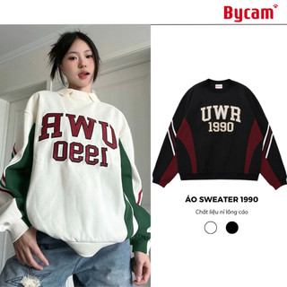 Áo Sweater Phối Sọc 1990, Áo Sweatshirts Striped Retro Đường Phố Mùa Đông 𝘽𝙮𝘾𝙖𝙢𝙘𝙖𝙢