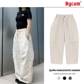 Quần Parachute Harem Dáng Thụng Vintage, Quần Dài Dễ Vận Động Nhật Bản 𝘽𝙮𝘾𝙖𝙢𝙘𝙖𝙢