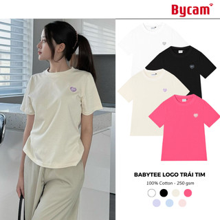 Áo Babytee Trơn Nhiều Màu Thêu Logo Trái Tim BYC Mẫu Mới 𝑩𝒚𝒄𝒂𝒎𝒄𝒂𝒎