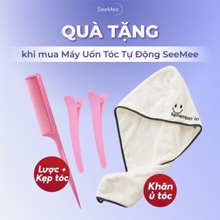  LƯỢC CHIA TÓC, KHĂN Ủ TÓC VÀ KẸP CỐ ĐỊNH KHI MUA KÈM MÁY UỐN TÓC SEEMEE
