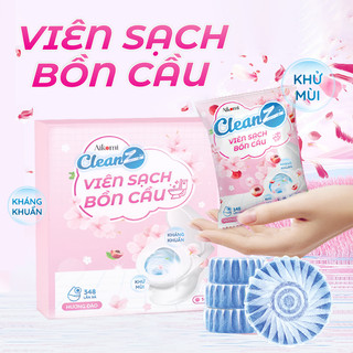 Viên thả bồn cầu CleanZ viên sạch bồn cầu khử mùi chai tẩy bồn cầu thế hệ mới tẩy sạch mảng bám, diệt vi khuẩn toilet