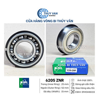 Vòng bi bạc đạn hạt tròn, cầu có rãnh phanh và phanh 6205 6206 hãng KML