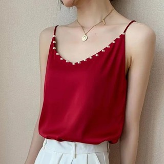 Áo 2 dây lụa mặc trong vest,blazer, áo hai dây lụa satin nhiều màu size 40-65kg