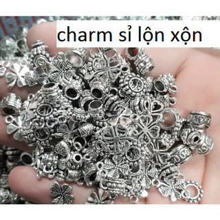charm phụ kiện 28k = 50 gram / 1 gói sỉ nguyên liệu handmade - chất liệu hợp kim - màu trắng