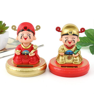 Tượng Thần Tài May Mắn Năng Lượng Mặt Trời Tượng Phật Trang Trí Ô Tô Bàn Làm Việc Đồ Thờ Cúng Ban Thần Tài