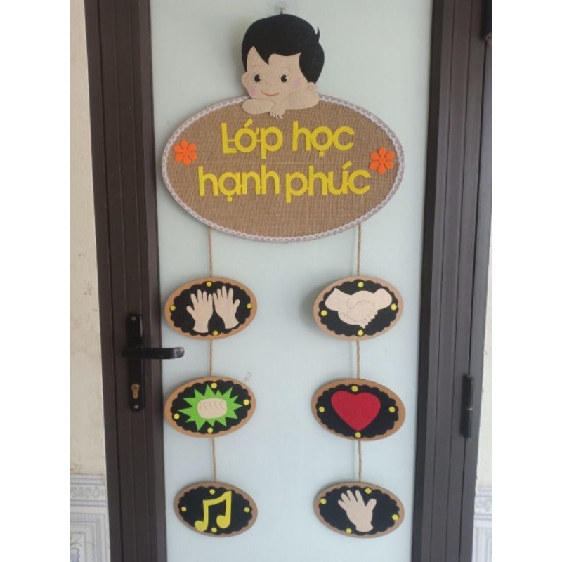 bộ lớp học hạnh phúc - steam bìa phối nỉ