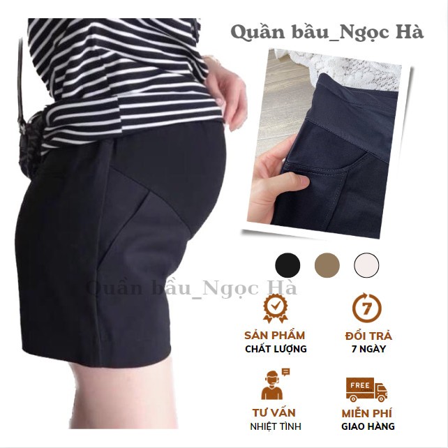 Quần Sooc bầu UMI Hàn quốc from rộng thoải mái đủ size 40-75kg