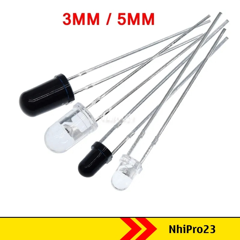 Led thu phát hồng ngoại 3mm/5mm 940nm
