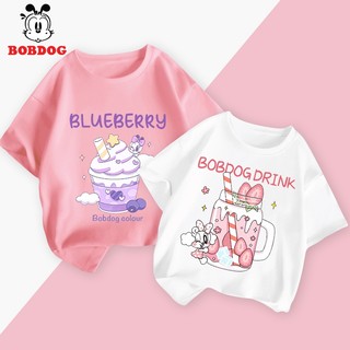 Áo thun bé gái BOBDOG, áo thun trẻ em chất liệu cotton mềm mịn thoáng mát cho bé