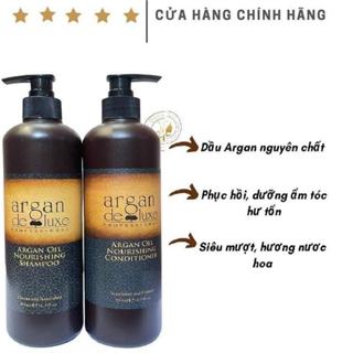  Dầu gội xả Argan Deluxe care 800ml và 1000ml chính hãng - phục hồi tóc hư tổn Hữu cơ Bảo vệ màu Chống gàu 