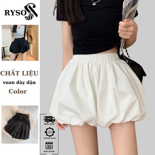 Quần đùi nữ bí RYSO FASHION, Quần short nữ ngắn chất voan đẹp mềm mịn
