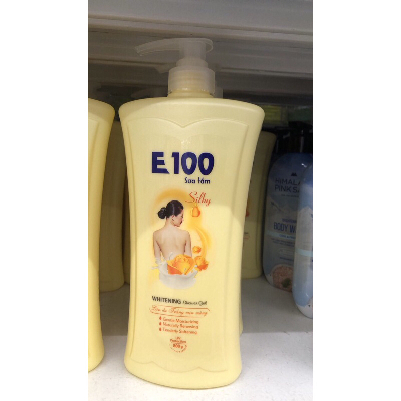 Sữa tắm trắng da E100SILKY 800ml