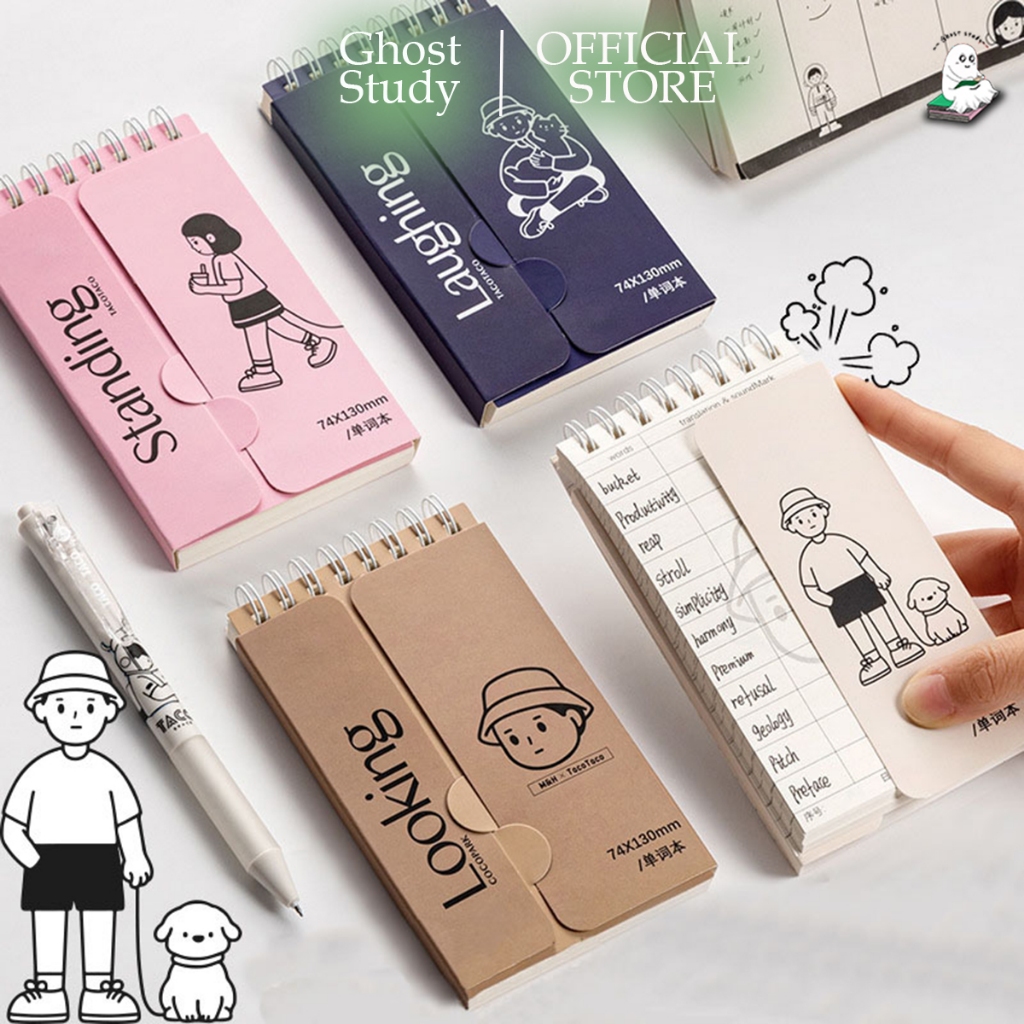 Sổ học từ vựng word study TacoTaco 174 trang, vocabulary notebook Ghost Study