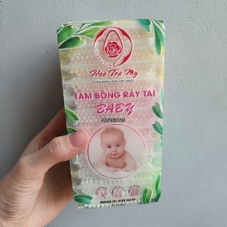 1Bịch Lớn Có 12 Bịch Nhỏ Bông Ráy Tai Tâm Bông Gòn Cao Cấp 2 Loại BABY TEDDY Và HERO