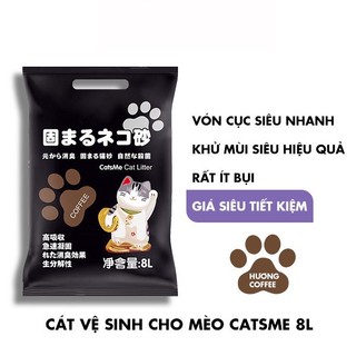 Cát Vệ Sinh Cho Mèo Catsme 8L Thành Phần Bentonite Tự Nhiên Hạn Chế Bụi Bám Chân Mèo