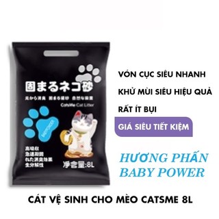 Cát Vệ Sinh Cho Mèo Catsme 8L Thành Phần Bentonite Tự Nhiên Hạn Chế Bụi Bám Chân Mèo