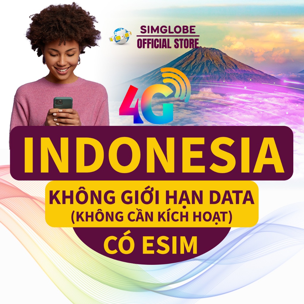 SIM DU LỊCH INDONESIA - BALI 3-30 NGÀY - KHÔNG GIỚI HẠN - KHÔNG CẦN KÍCH HOẠT - CÓ ESIM