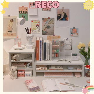 Kệ Gỗ Để Máy Tính Laptop Để Bàn Decor Trang Trí Bàn Học RECO