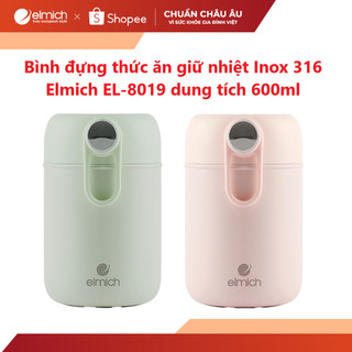  LIFEMCMBP4 -12% đơn 250K  Bình đựng thức ăn giữ nhiệt Inox 316 Elmich EL-8019 dung tích 600ml   Nhiều màu  