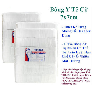 Bông cắt sẵn 7x7cm - bạch tuyết 1