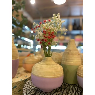 Lọ đựng hoa trang trí phòng - lọ decor phòng bằng tre nứa siêu xinh