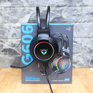 Tai nghe gaming g608-g606 đèn led rgb có mic- tai nghe chuyên game thủ