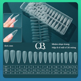 Móng Giả Trong Suốt 240 Siêu Dẻo Móng Úp Form Hạnh Nhân Form Thang Form Vuông Form Nhọn Tròn