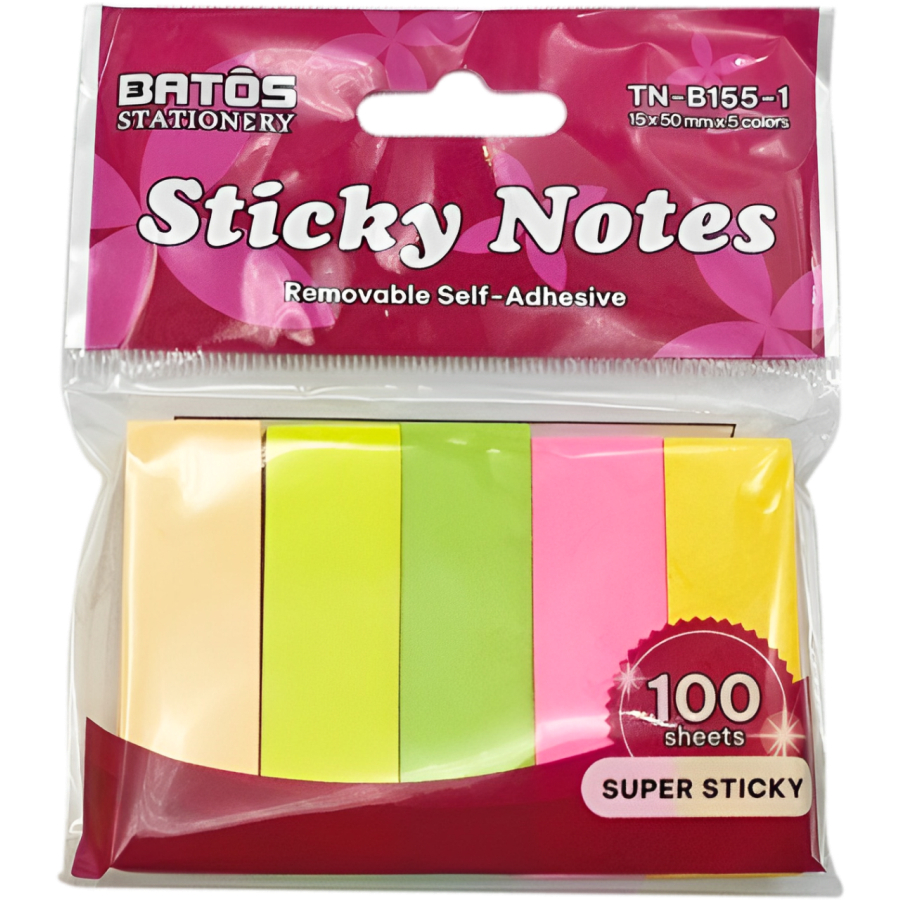 Giấy NOTE 5 Màu Batos Stationery TN-B155-1