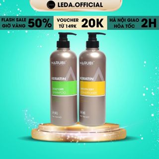 Dầu gội xả marubi keratin phục hồi hư tổn cho da đầu dầu bết, ngăn gàu 750ml