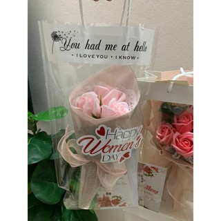 Bó 3 bông sáp thơm [Tặng túi + banner chủ đề lễ + thiệp ]
