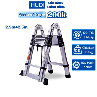 Thang nhôm rút chữ a 3,8m - 4,4m - 5m - 5,6m - 6,6m, thang rút thuận tiện thích hợp nhiều công việc