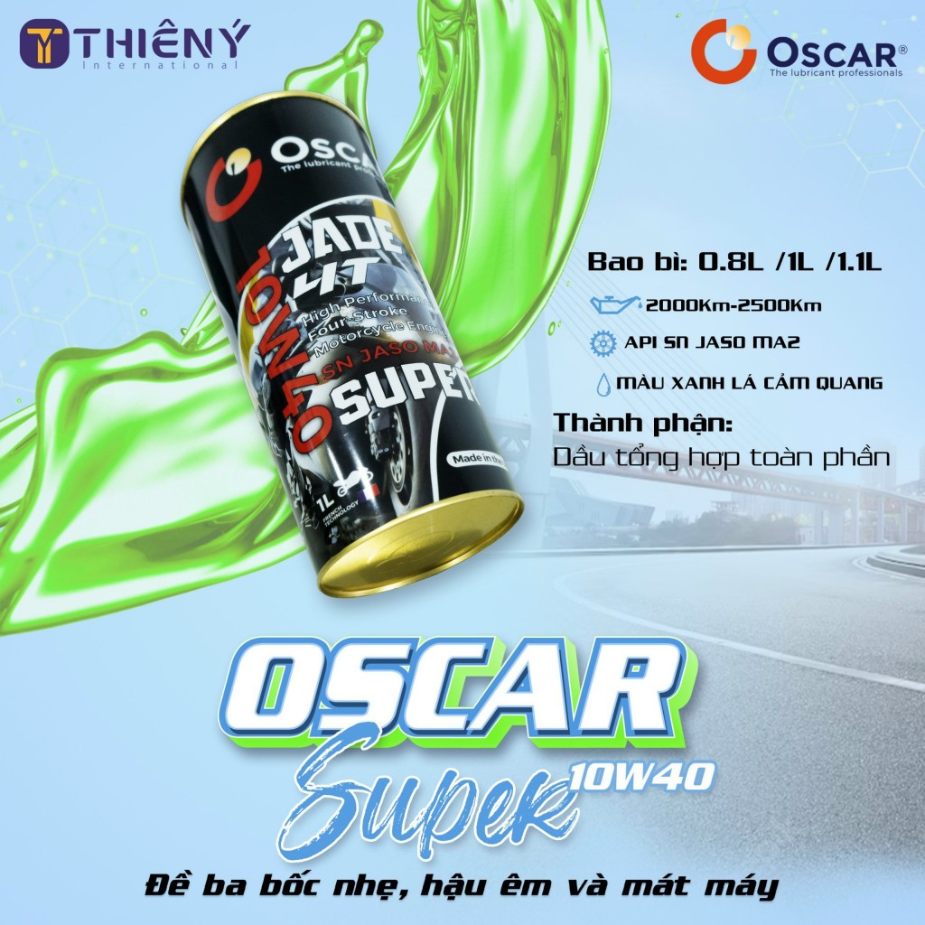 NHỚT OSCAR SUPER 10W40 (0.8L / 1L / 1.1L)