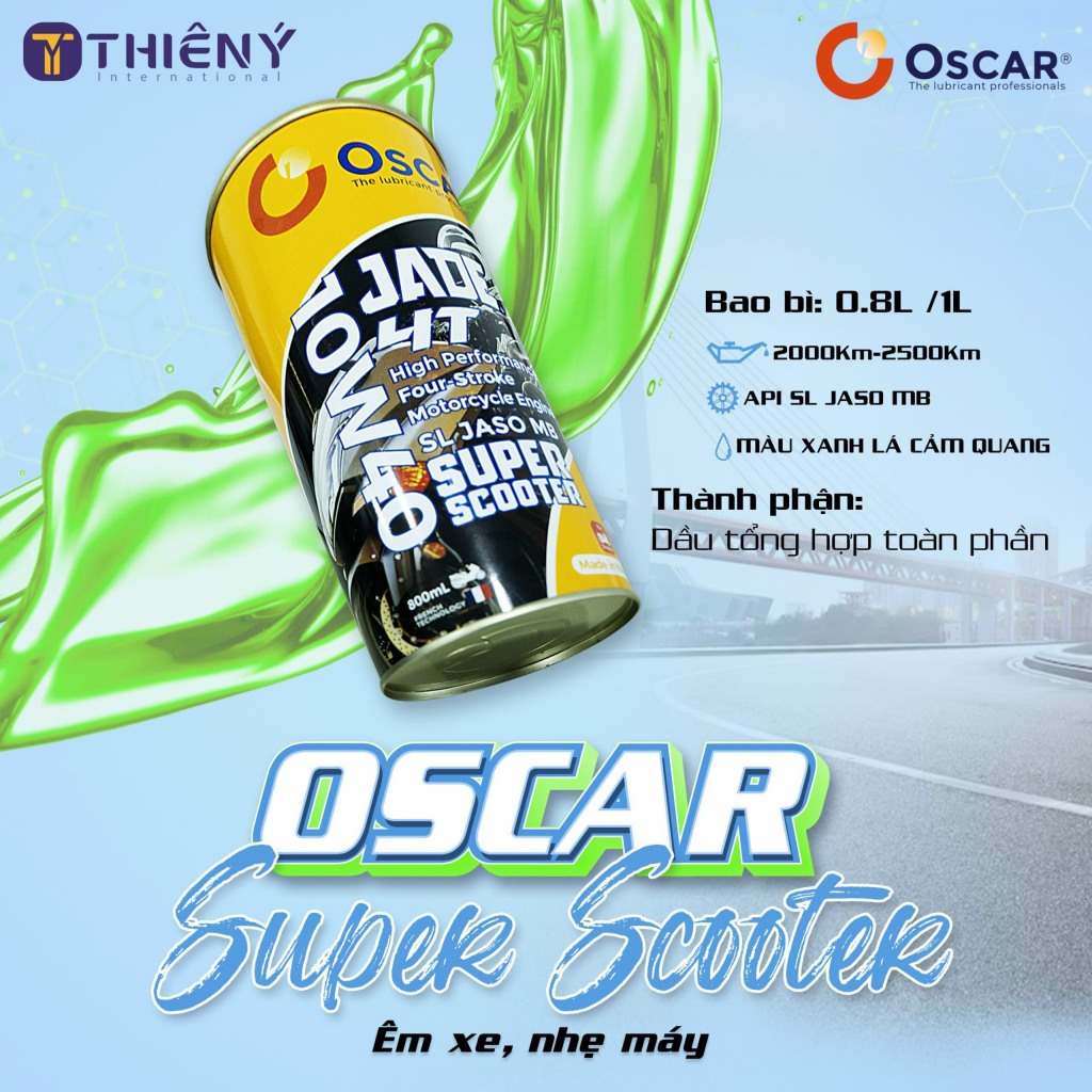 NHỚT OSCAR DÀNH CHO TAY GA SUPER SCOOTER 10W40 (0.8L / 1L)