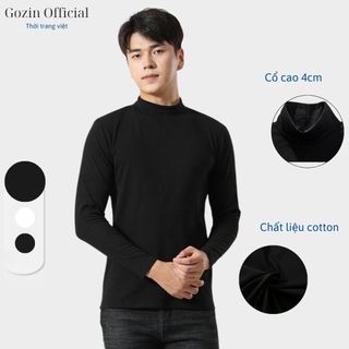 Áo Giữ Nhiệt Nam Cổ Cao Gozin Official Chất Nhung tăm mềm mịn kiểu dáng Hàn Quốc -JA06