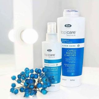 Xịt dưỡng tóc bóng mượt tím khử vàng lisap silver spray 125ml cho tóc nhuộm bạch kim khói light. xịt dưỡng tóc bóng mượt