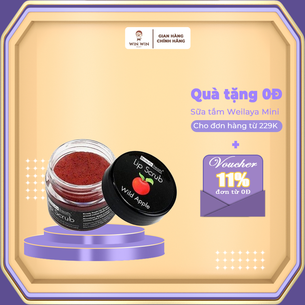 Tẩy Tế Bào Chết Môi Beauty Treats Lip Scrub 10.5g Cho Đôi Môi Mềm Mịn Hồng Hào Tươi Sáng