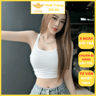 Áo Croptop Ba Lỗ Dây Mảnh Phong Cách Sexy Đường Phố Street Style GOSS GA02 Áo Thun Nữ Không Tay Mùa Hè Trẻ Trung