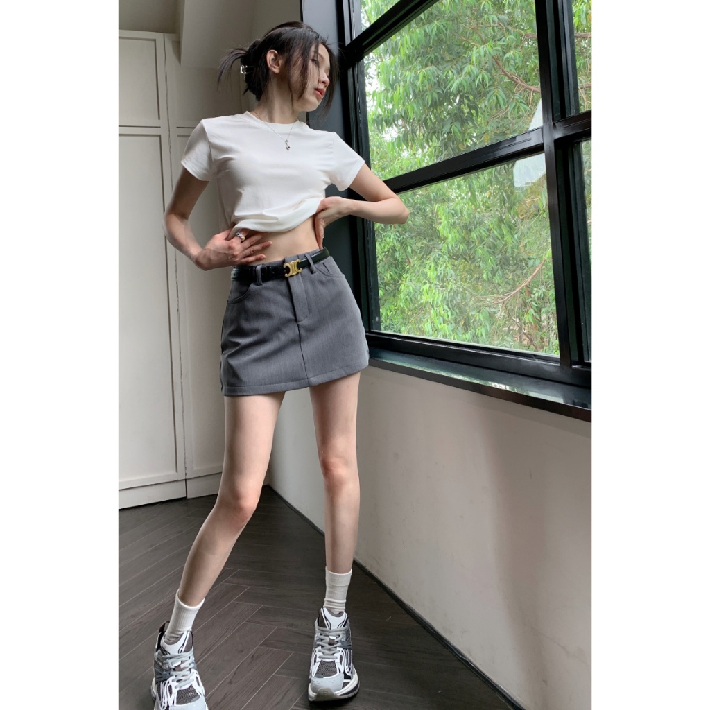 Váy Ngắn Dáng A [Không Kèm Đai] Chất Xước Hàn Mẫu Hot Trẻ Trung Năng Động V508