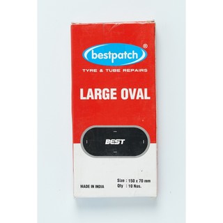 Miếng vá săm, vá ruột, vá lốp, vá vỏ xe máy, ôtô BEST hình Oval (Large oval 150x70mm) (hộp 20 miếng)