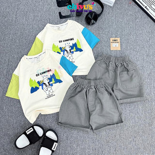set đồ bé trai phong cách hàn quốc chất cotton tàu kèm quần kaki đầy cá tính, sành điệu, đồ bộ bé trai 10-30kg