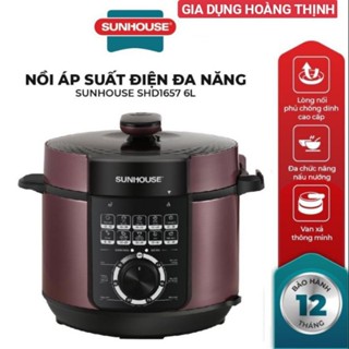 Nồi áp suất điện sunhouse 6 lit -1657 hàng chính hãng giá tốt