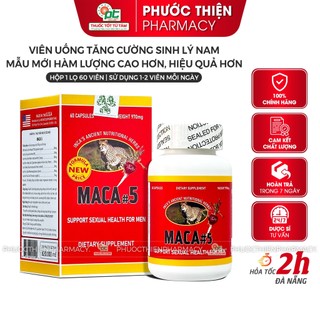 Viên uống tăng cường sinh lý và sức khỏe nam giới Maca 5 Peru lọ 60 Viên - Maca5 Testosterone giúp tăng ham muốn nam